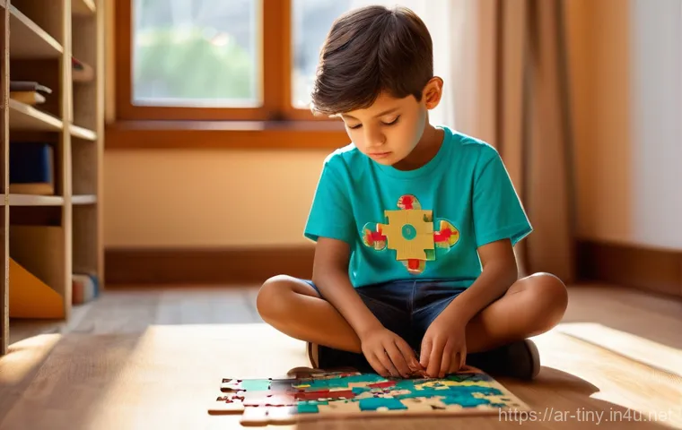 티니핑 캐릭터 성격 유형 - **A Curious Young Thinker:** A bright, wholesome image of a child aged 6-7, with a thoughtful expres...