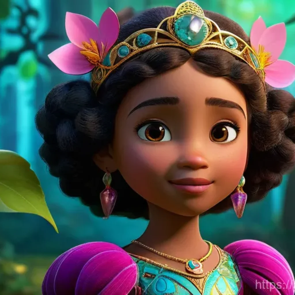 티니핑 시즌1과 시즌2 차이 - **"A highly detailed and vibrantly colored animation still of Princess Romy from 'Teenieping' Season...