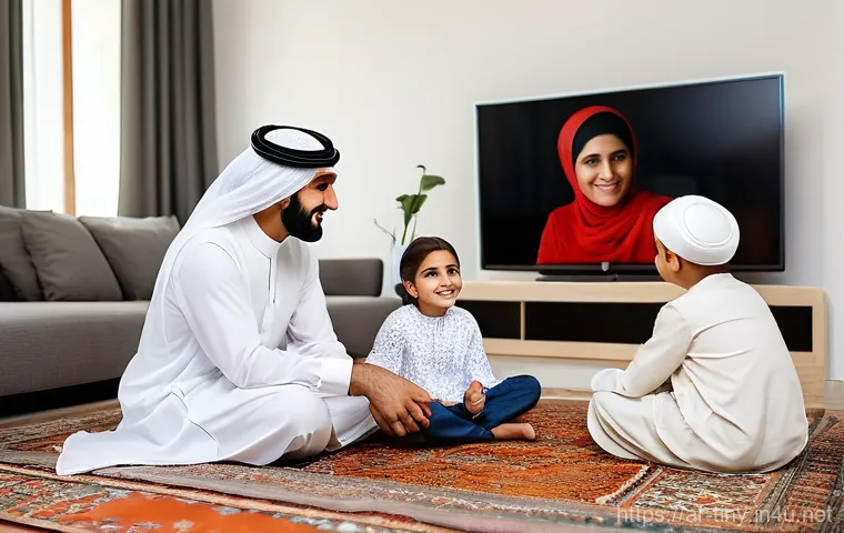티니핑 영어판 대사 감수 방법 - **Prompt: Joyful Arab Children Engaging with Educational Content** "A group of three joyful Arab...