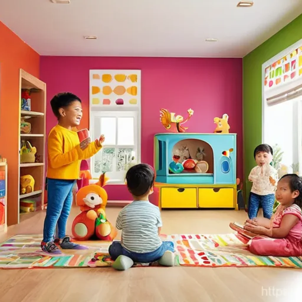 티니핑 주제곡 커버 영상 - **Prompt 1: Joyful Children Engaging with Music** A vibrant, whimsical illustration of a diverse...
