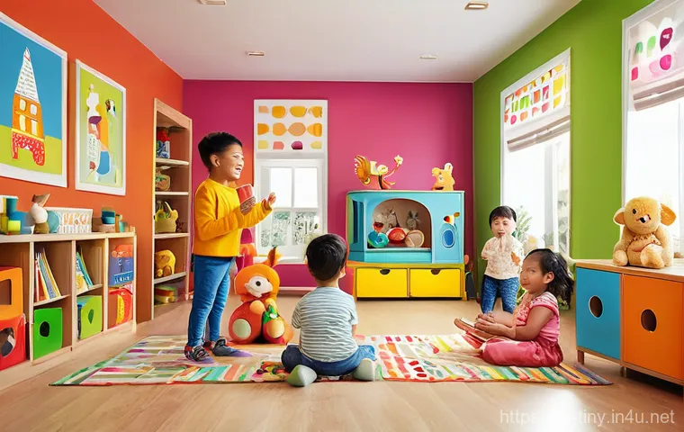 티니핑 주제곡 커버 영상 - **Prompt 1: Joyful Children Engaging with Music** A vibrant, whimsical illustration of a diverse...