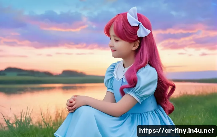 티니핑의 교육적 메시지 - **Prompt:** A heartwarming scene featuring Romi, a kind-hearted teenage girl with long, vibrant pink...