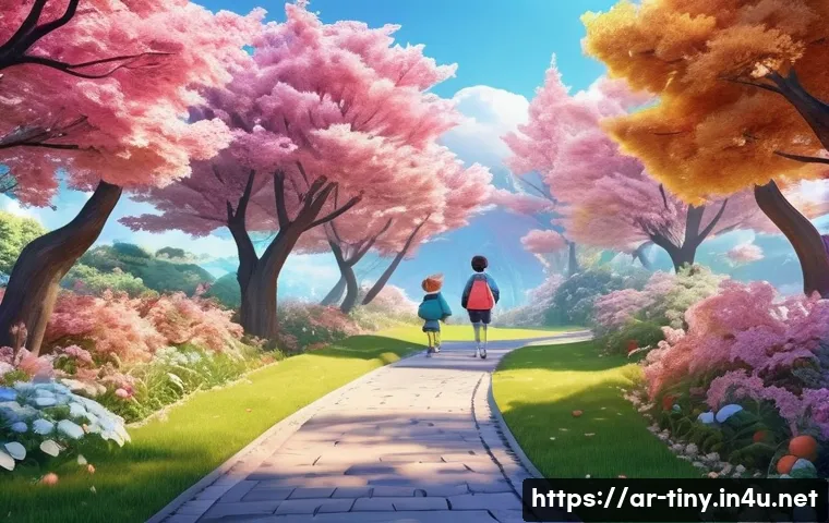 티니핑 애니메이션 작화 스타일 - A vibrant and colorful anime scene featuring Tinyping characters designed with clear, smooth lines a...